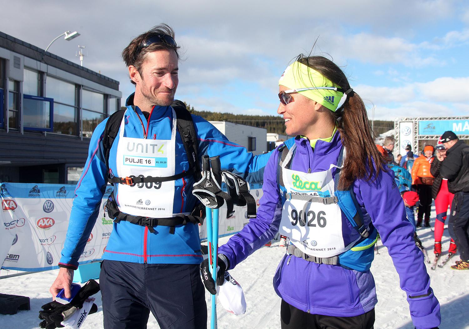James en Pippa op de Birkebeiner Cross-Country Ski Race in Noorwegen.