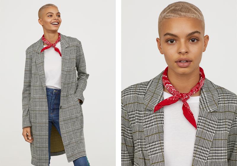 H&m veste a carreaux Clearance