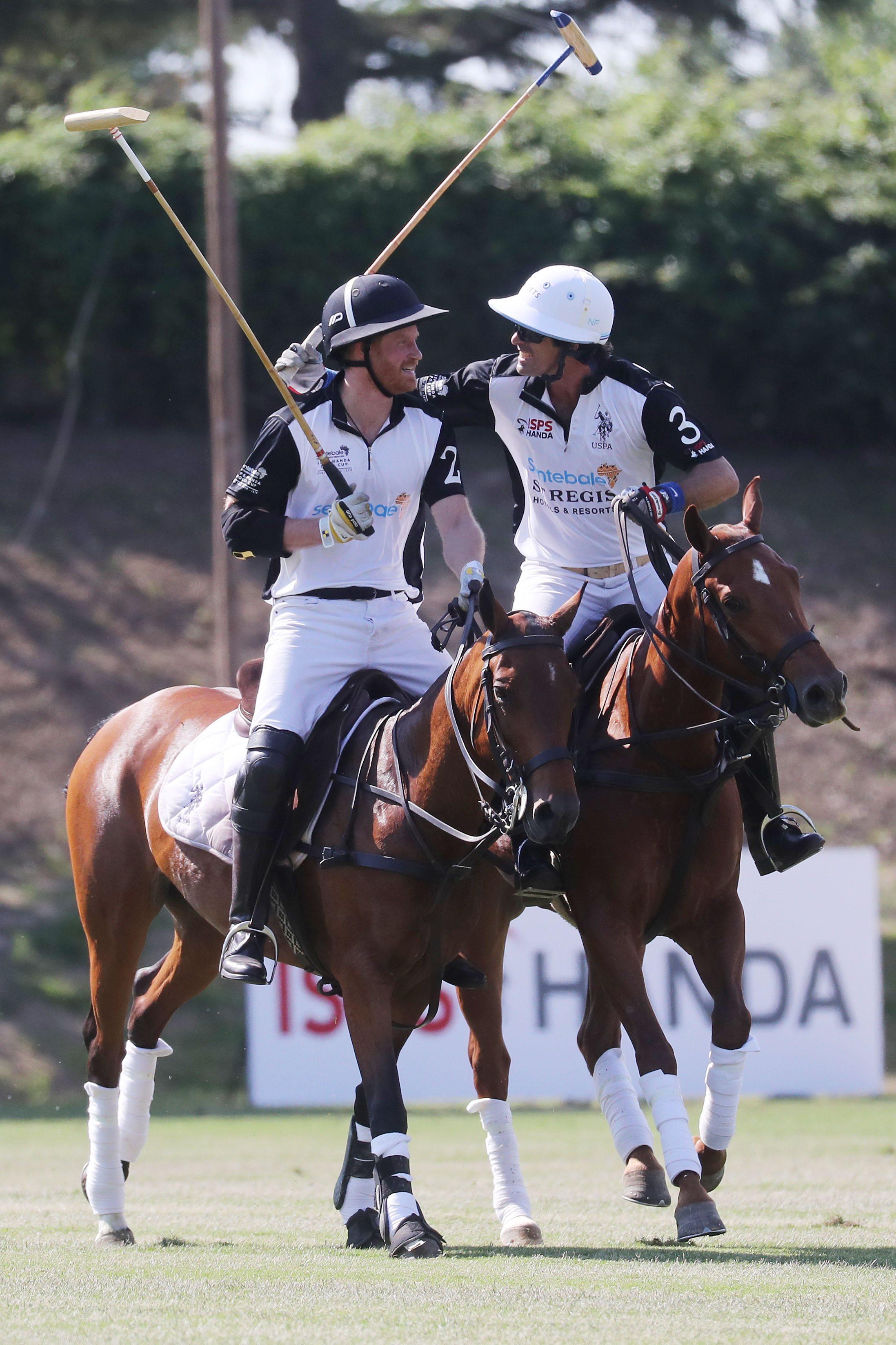 Prince Harry en Nacho Figueras op de Sentebale Cup.