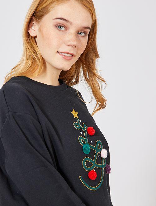 sweat-de-noel-sapin-noir-sapin-femme-xa422_2_frf4 - Femmes ...