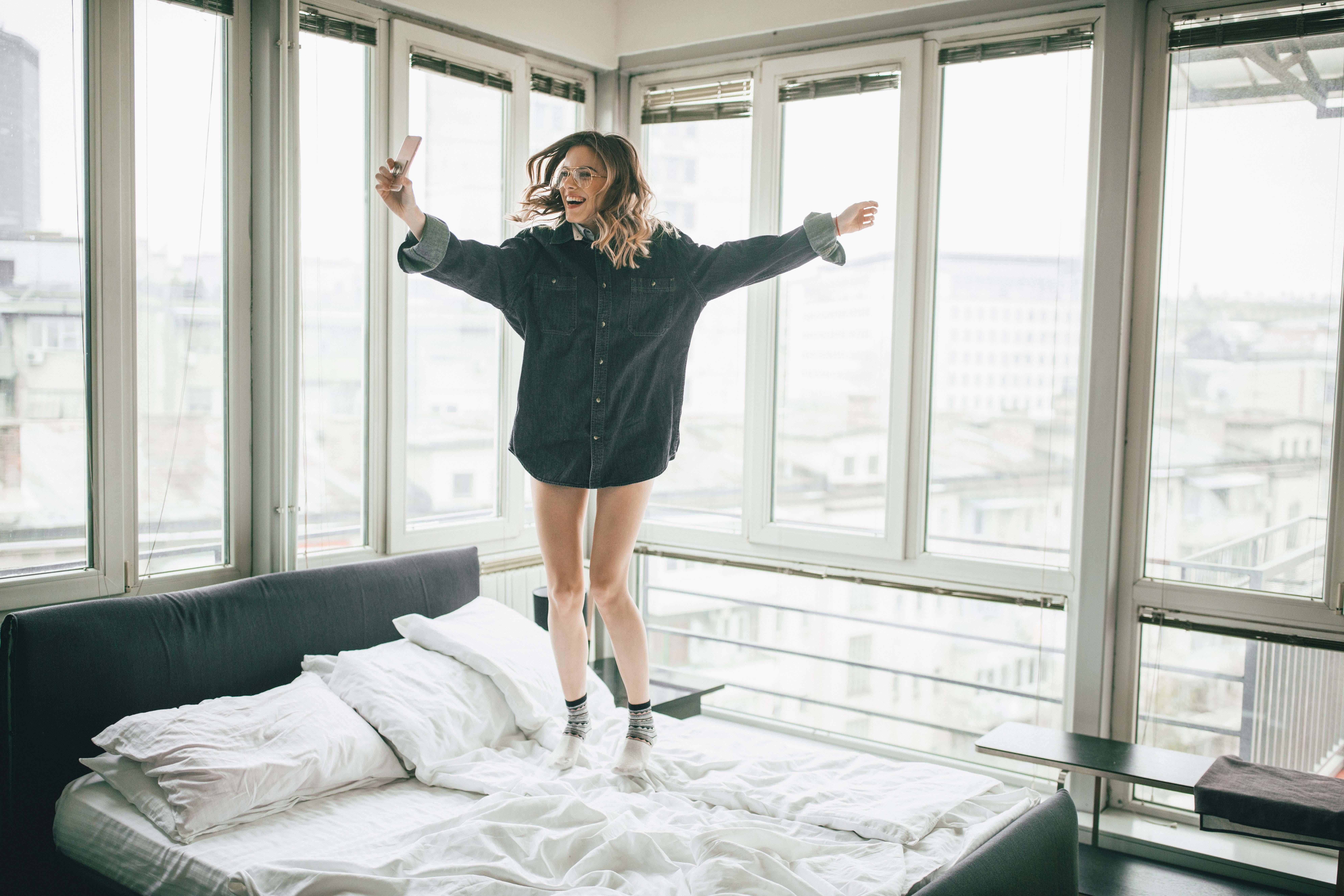 Dansen op bed