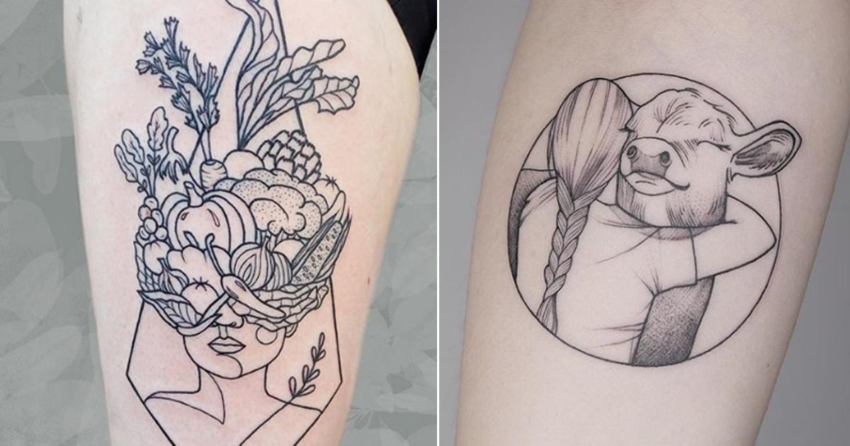 Tattoos vegetariërs: dit zijn de leukste tattoos voor vegetariërs en vegans