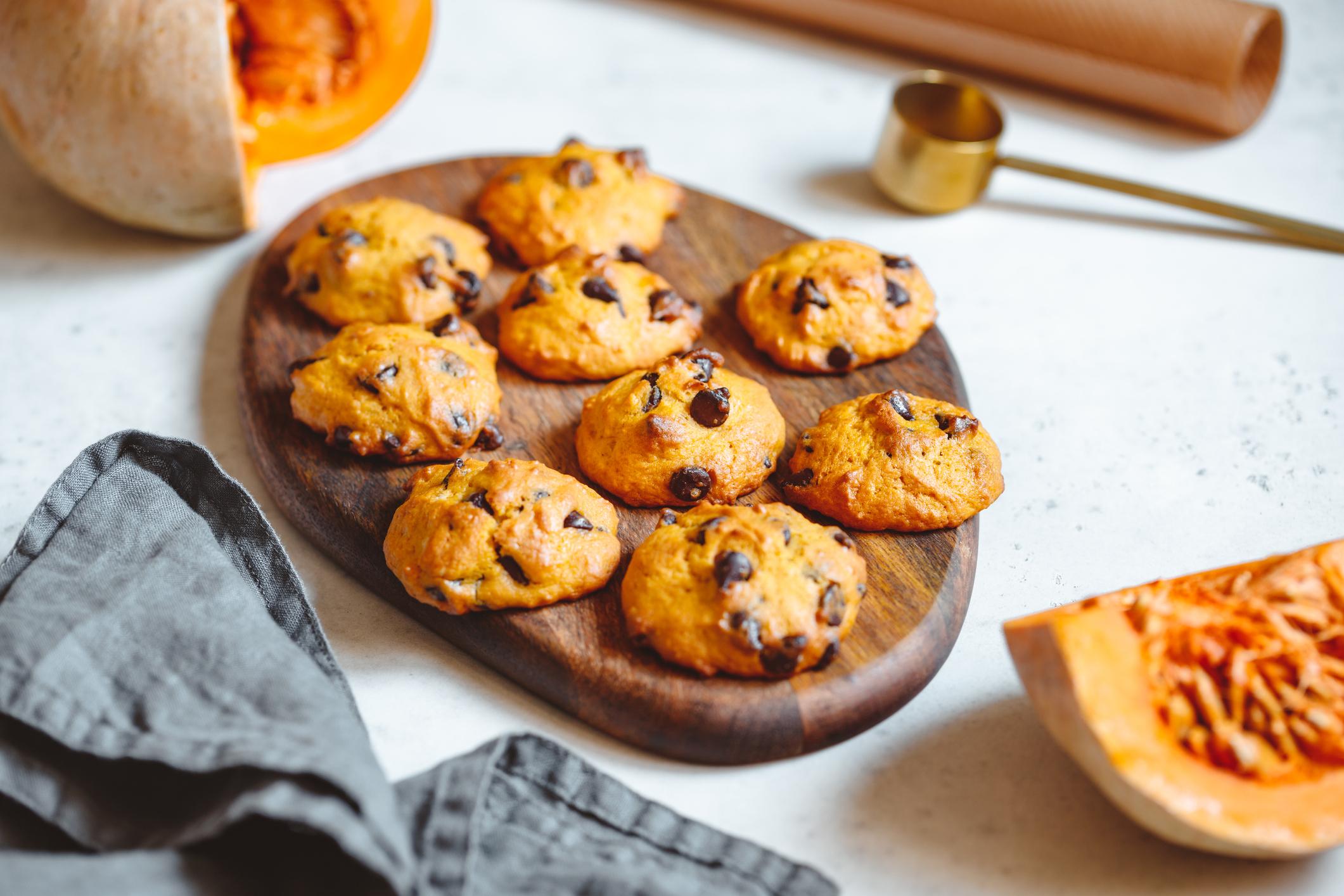 RECETTE les cookies au potiron et chocolat, la tendance gourmande de
