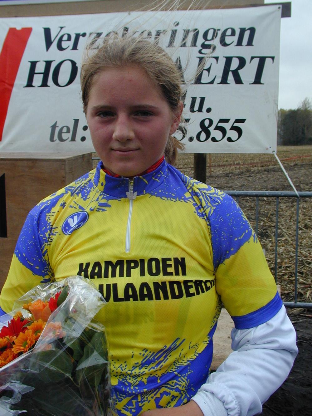 Lynn won tijdens haar wielerjaren ook het PK bij de aspiranten. (Foto a-DL)