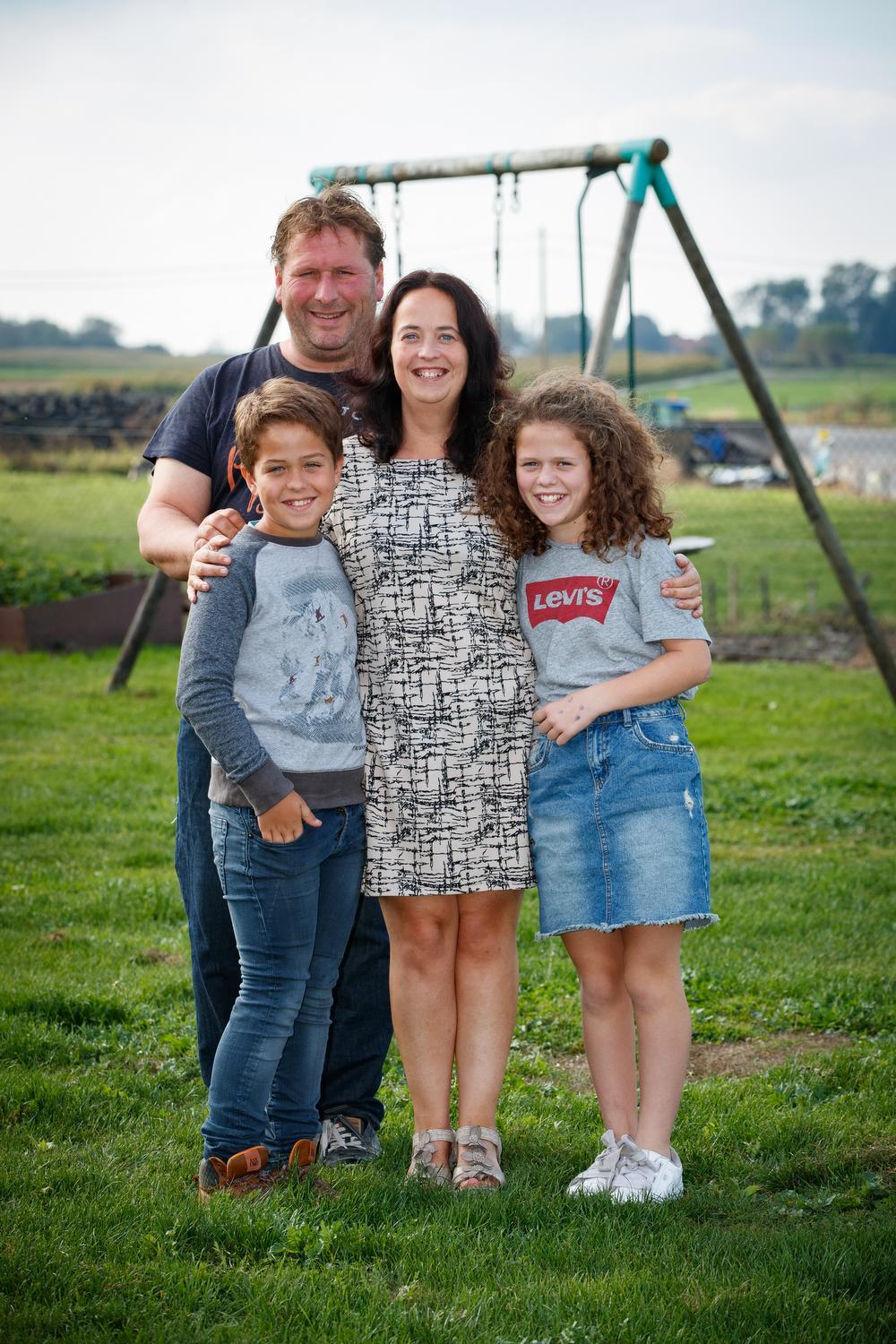 Karolien Damman kreeg veel steun van haar man Tom Maes en kinderen Thomas en Laura.