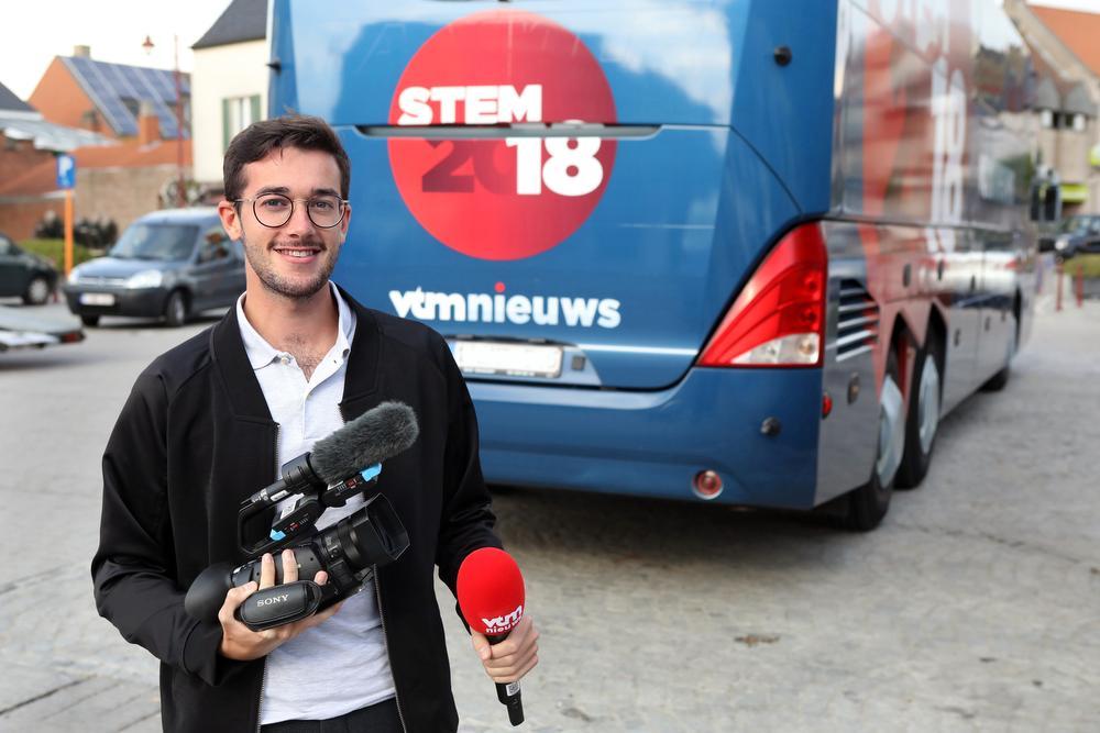 Stijn Defoirdt als VTM-videoreporter : 