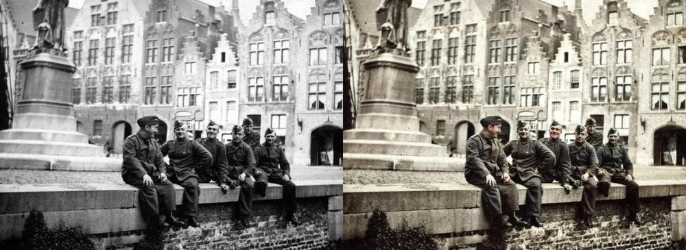 IN BEELD - Bruggeling geeft historische zwartwitfoto's kleur