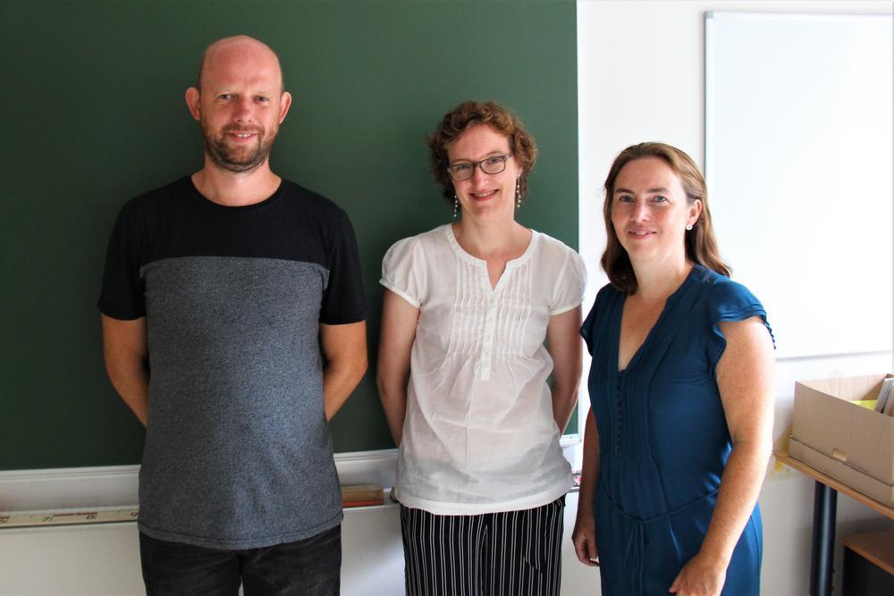 Bert Reynaert, Marjolein Libbrecht en Melanie Laperre geven straks les in Kortrijk.