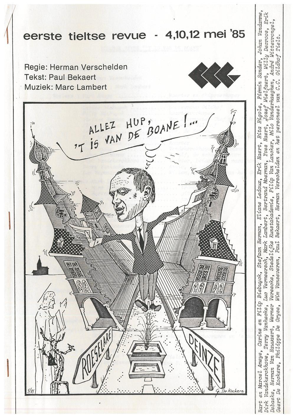 De affiche van de eerste revue.