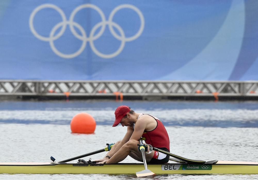 Hannes Obreno behaalde op de Olympische Spelen van 2016 in Rio de Janeiro een bijzonder knappe vierde plaats, maar is 22 maanden later geen roeier meer. (Foto Belga)
