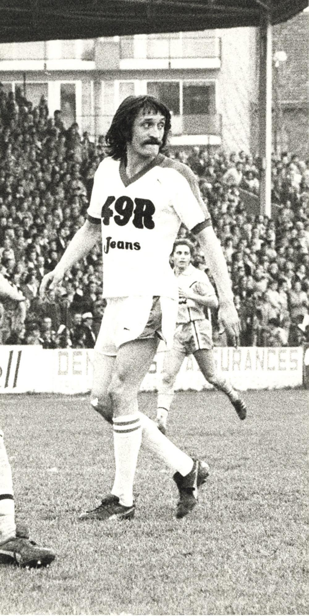 Lajos Kü tijdens de bekermatch van begin mei 1978 tegen Charleroi.