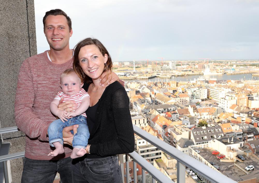 Jeroen en Barbara Soete wonen op de 22ste verdieping in het Europacentrum.