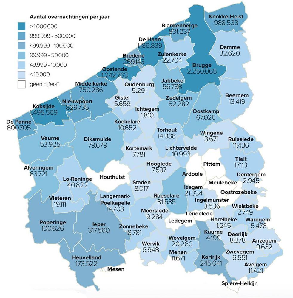 Verrassend: Koksijde klopt Oostende, maar hoeveel verblijfstoeristen telt jouw gemeente?