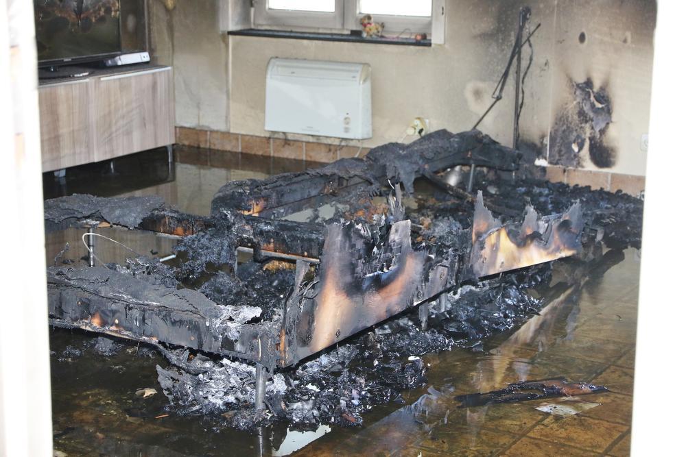 Zondagmorgen werd het vrijwilligerskorps van De Haan/Wenduine opgeroepen voor een brand in een vakantiehuisje.