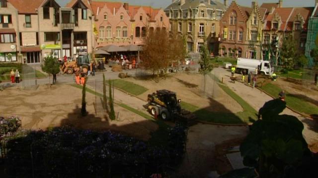 Marktplein Nieuwpoort wordt omgetoverd tot fleurig groentapijt