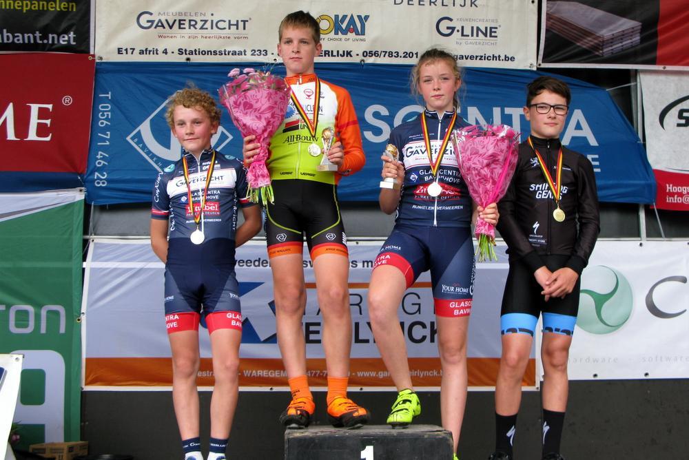Aspiranten 12-jarigen : 1. Axel Vandamme, 2. Victor Vaneeckhoutte, 3. Viggo Van Neste. Anna Bruneel (winnares bij de meisjes).