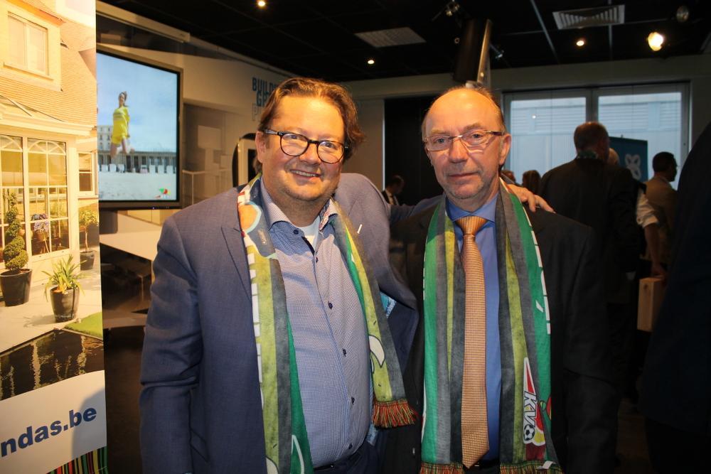 Marc Coucke samen met kersvers hoofdsponsor Luc Willems van Willems Veranda's. (Foto MF)