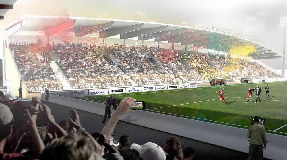 Zo zal het nieuwe stadion van KV Oostende eruitzien.