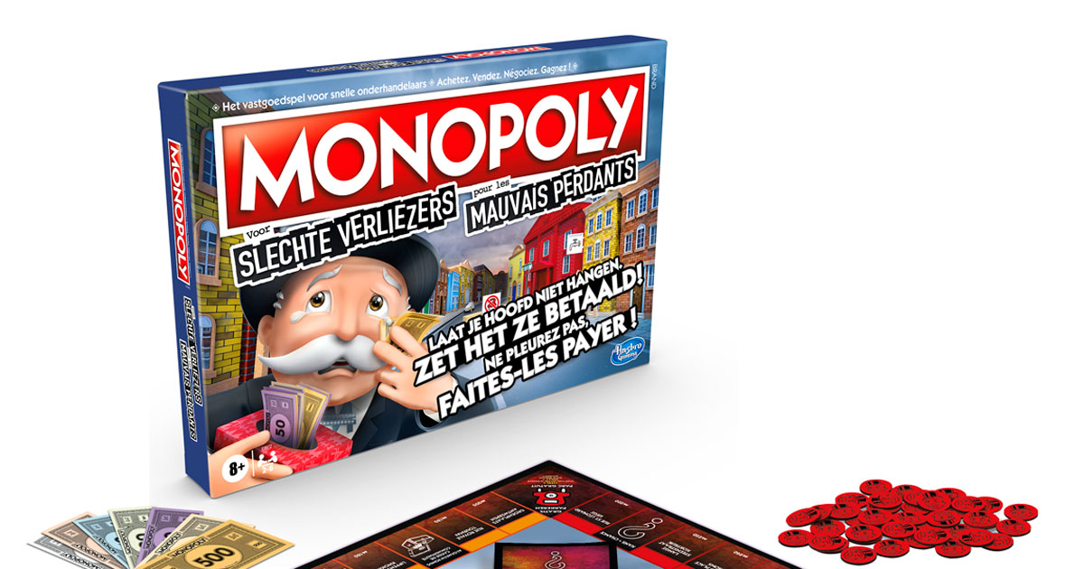 Monopoly Slechte Verliezers: er komt een nieuwe versie van het bordspel