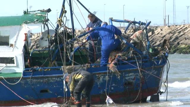 Wrak vissersbootje Sarah in Zeebrugge geborgen