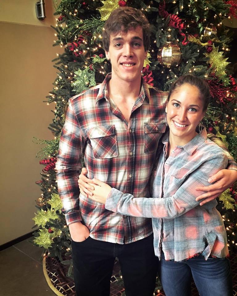 Bart en zijn Amerikaanse vriendin Emily Eisenman in de kerstperiode van 2015. 