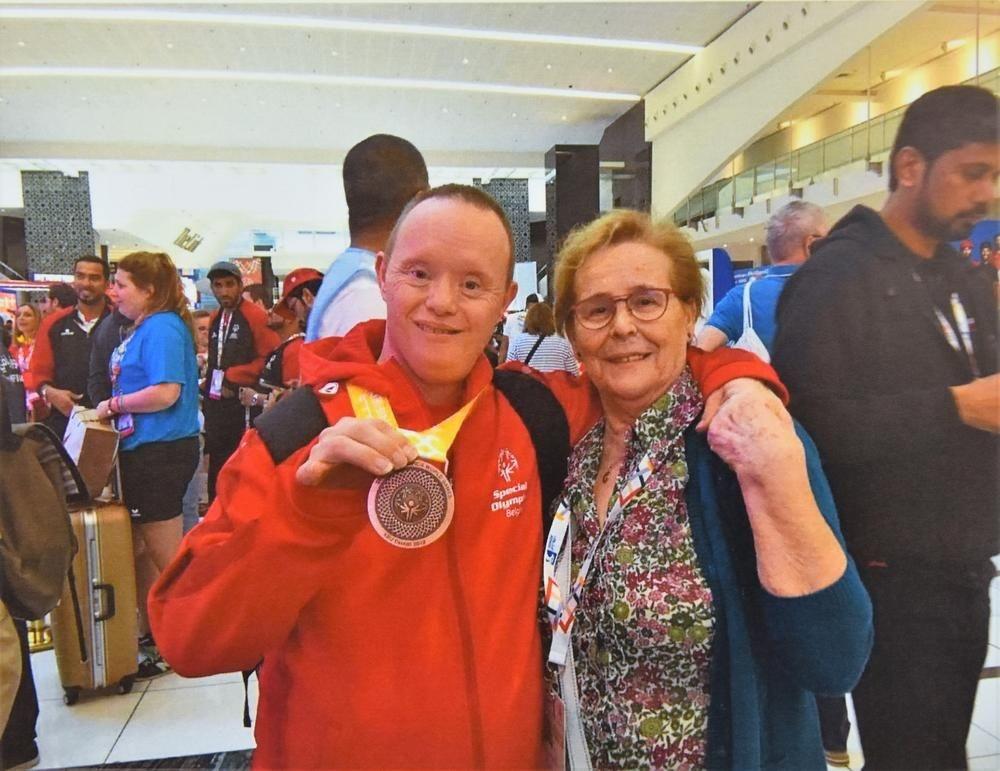 Christof met mama Christine Depoorter.