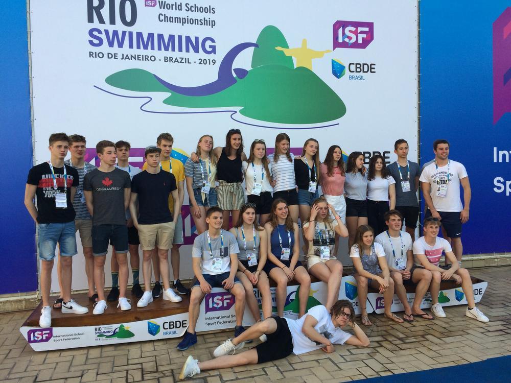 MOEV-delegatie aan het werk in Brazilië op ISF-wereldkampioenschappen zwemmen voor scholen