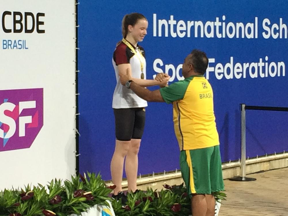 Lisa Borgonie (Barnum Roeselare) behaalde brons op de 100m schoolslag in 1'14