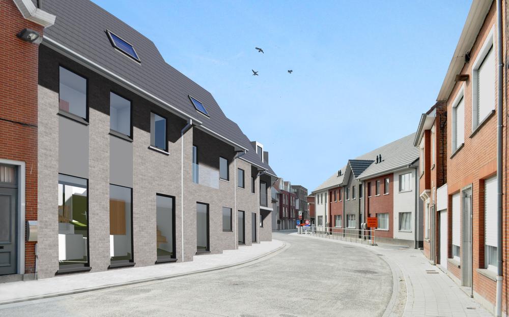 In de Bruggestraat komen drie nieuwe woningen. (GF)
