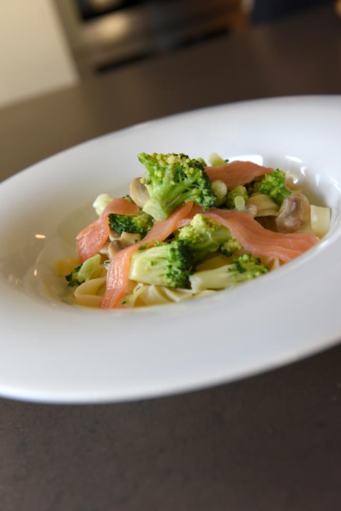 Bea Muys uit Kortemark kiest voor pasta met zalm en broccoli