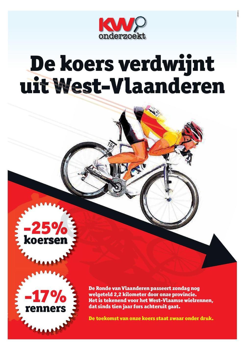West-Vlaanderen verloor 25% van zijn koersen in 10 jaar tijd
