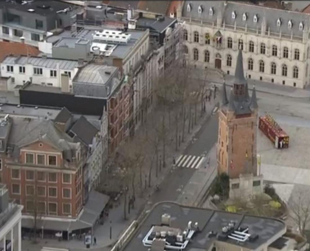 Kuurne kwam amper in beeld vanuit de helikopter, de stad Kortrijk daarentegen wel.