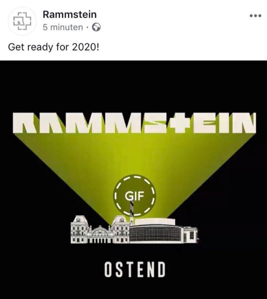 Rammstein komt in 2020 naar Oostende