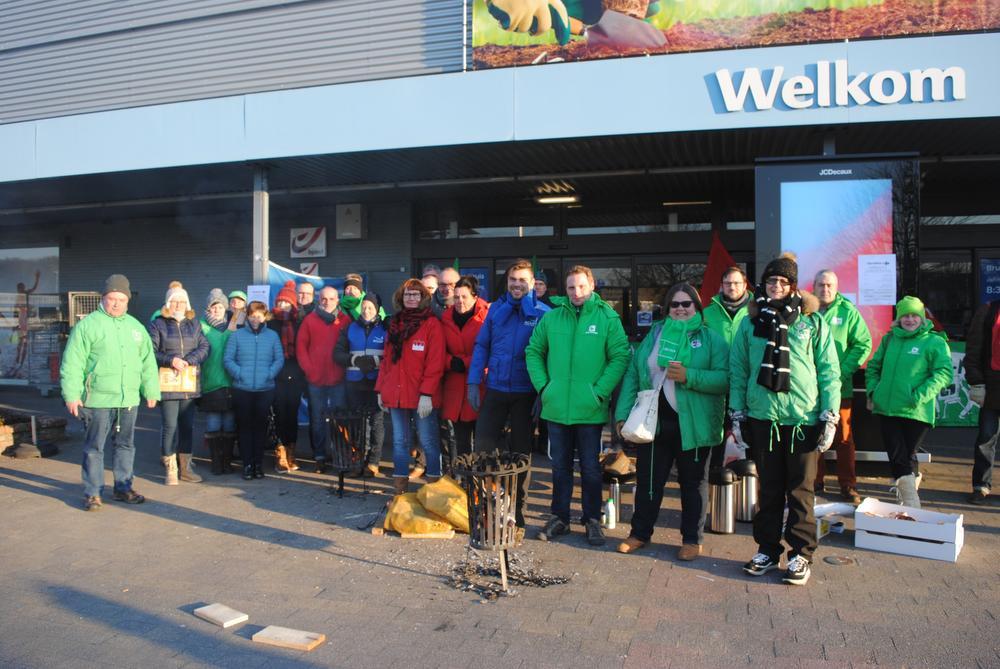 Staking in Carrefour in Sint-Kruis uit protest tegen sluiting