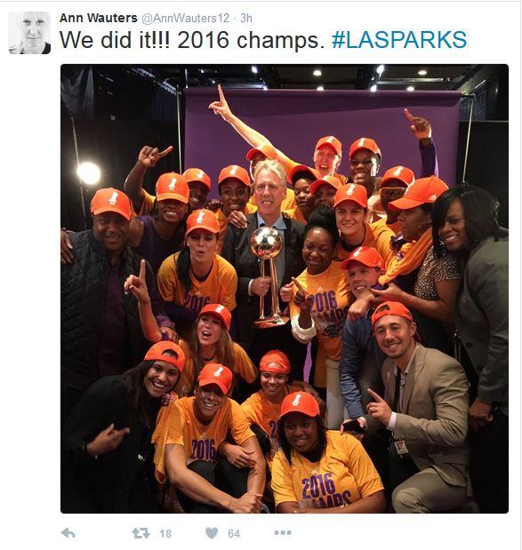 Ann Wauters en Los Angeles Sparks veroveren de Noord-Amerikaanse baskettitel