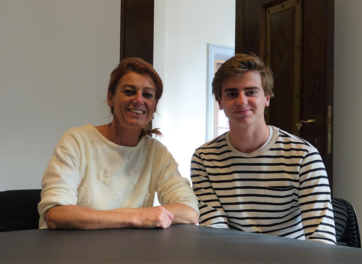 Ruth Vandenberghe met haar zoon Vic: 