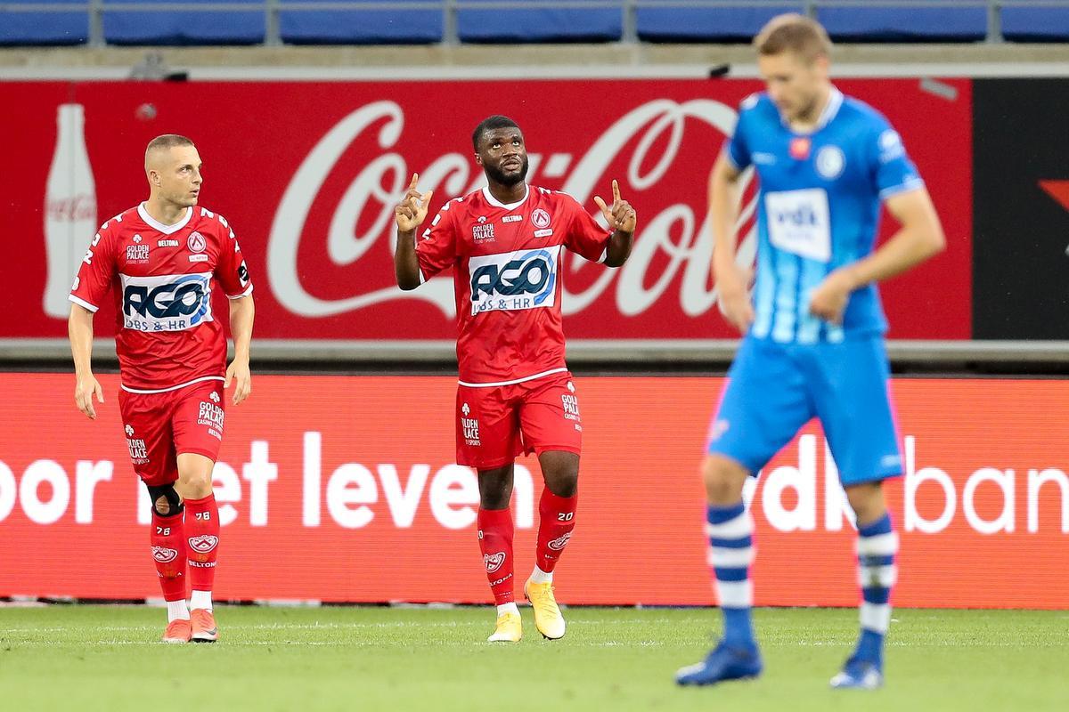 Terem Moffi, op jacht naar 20 doelpunten dit seizoen, maakte vorige week tegen Gent zijn eerste.