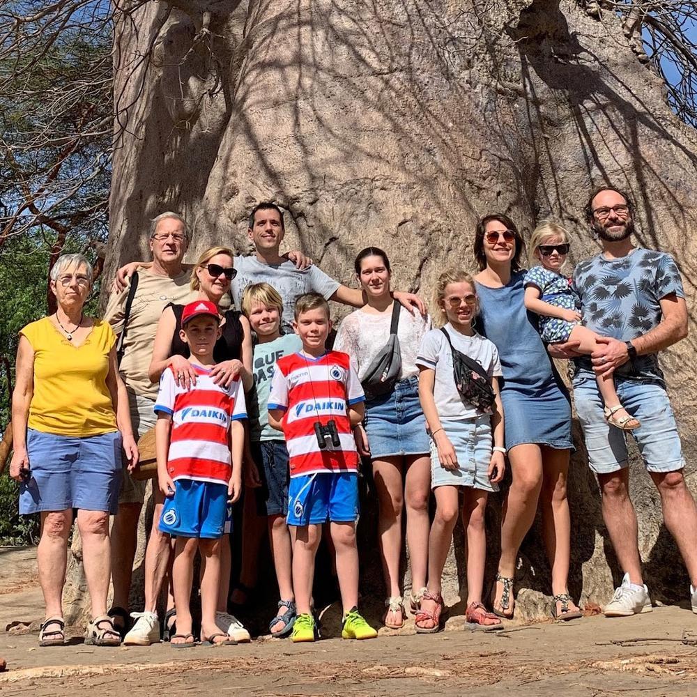 Een familiefoto voor een baobab kon niet ontbreken.