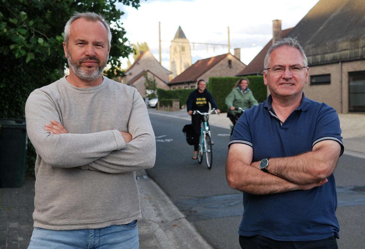 Rik Dekocker (links) en Nick Cottens in de Groene Wandeling.