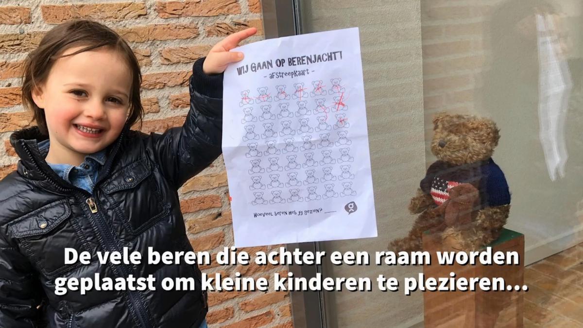 Veel kinderen trokken de afgelopen weken door Kortrijk op berenjacht.
