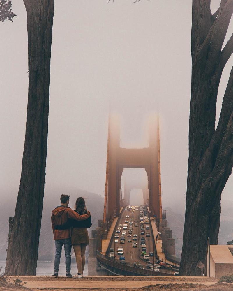 Met zicht op de beroemde Golden Gate Bridge aan de Baai van San Francisco. (gf)