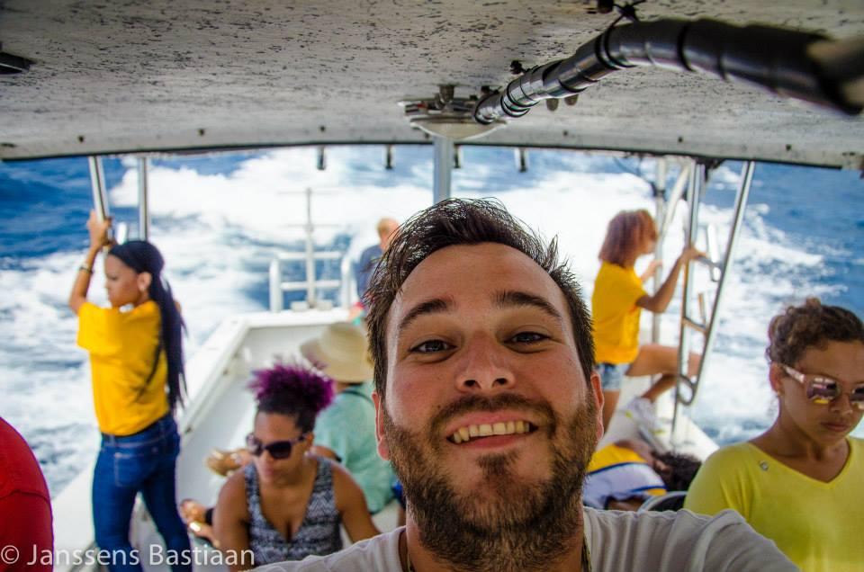 Bastiaan Janssens op het eiland Saba: 