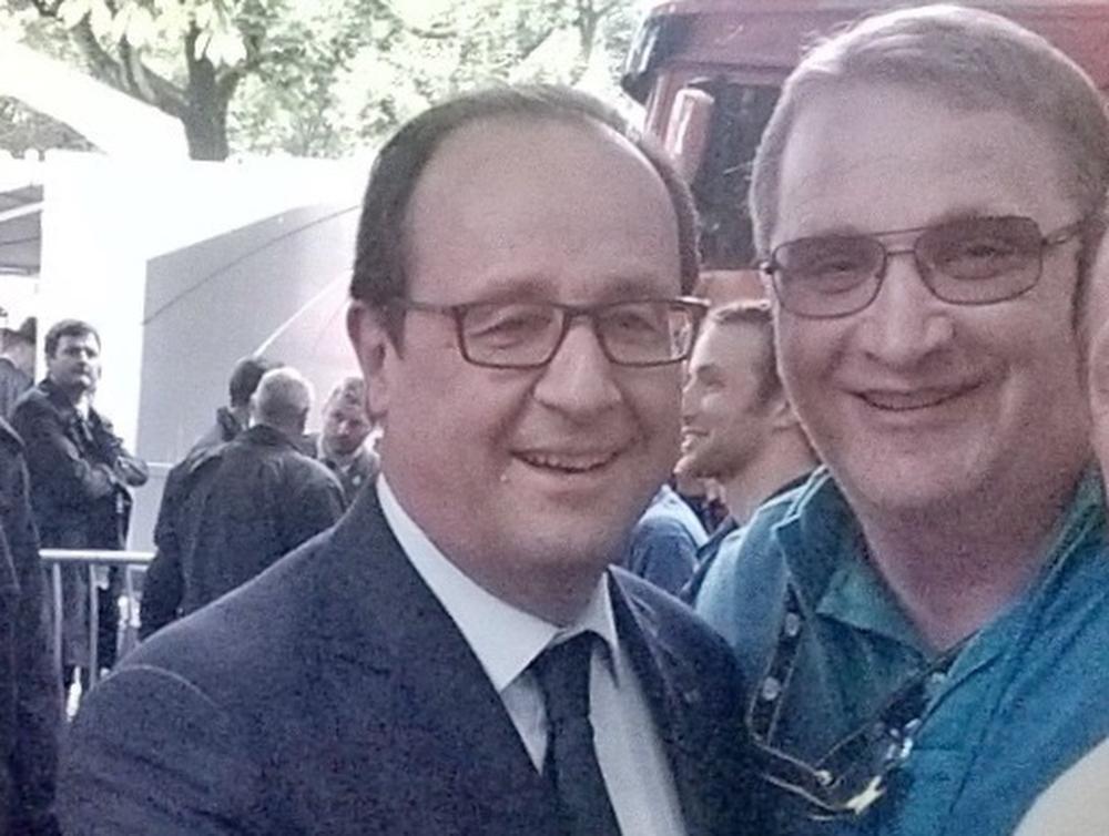 Stefaan Wybo met voormalig Frans president Xavier Hollande. 