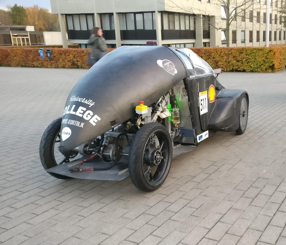 Eco-team Vives Kortrijk steekt ingenieuze elektrische wagen in elkaar