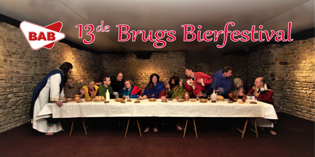De BAB-bestuursleden poseerden in bijbelse klederdracht aan een tafel, als knipoog naar Michelangelo's Laatste Avondmaal.