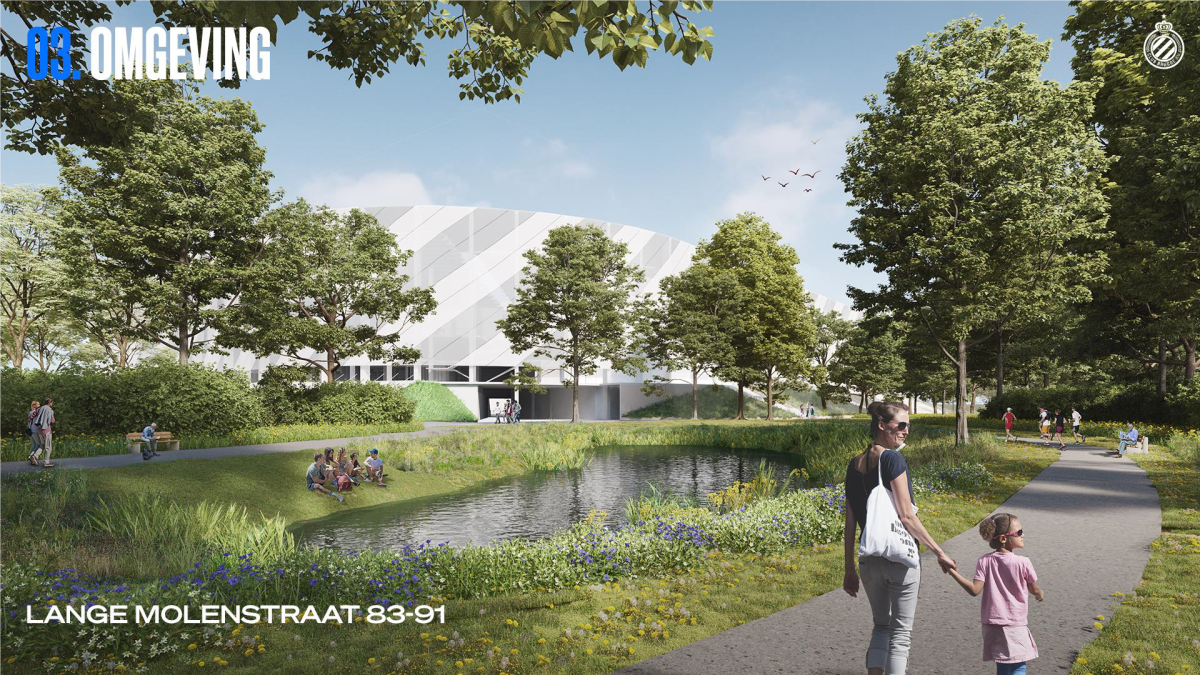 Club Brugge toont revolutionair stadionontwerp aan buurtbewoners
