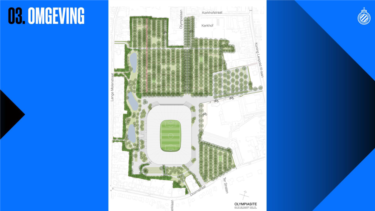 Club Brugge toont revolutionair stadionontwerp aan buurtbewoners