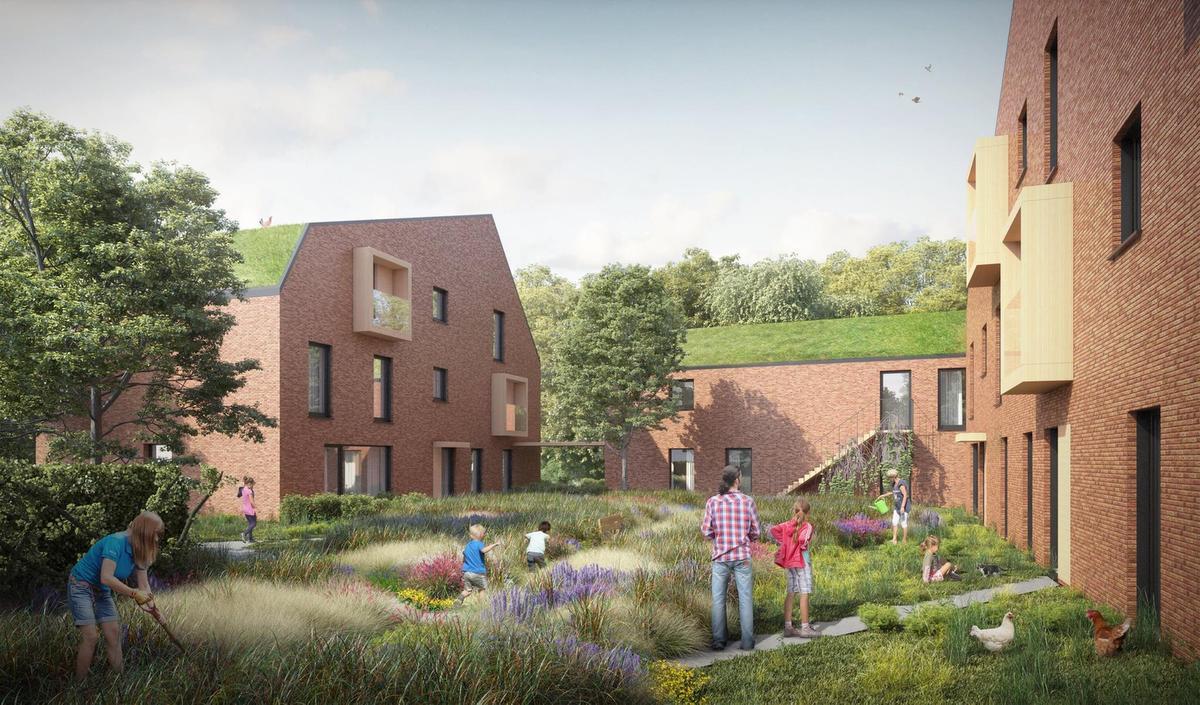 Studenten sociaal werk van Howest stellen samen met bewoners van inclusief woonproject Cohousing Eikenberg in Brugge een geluksplan op