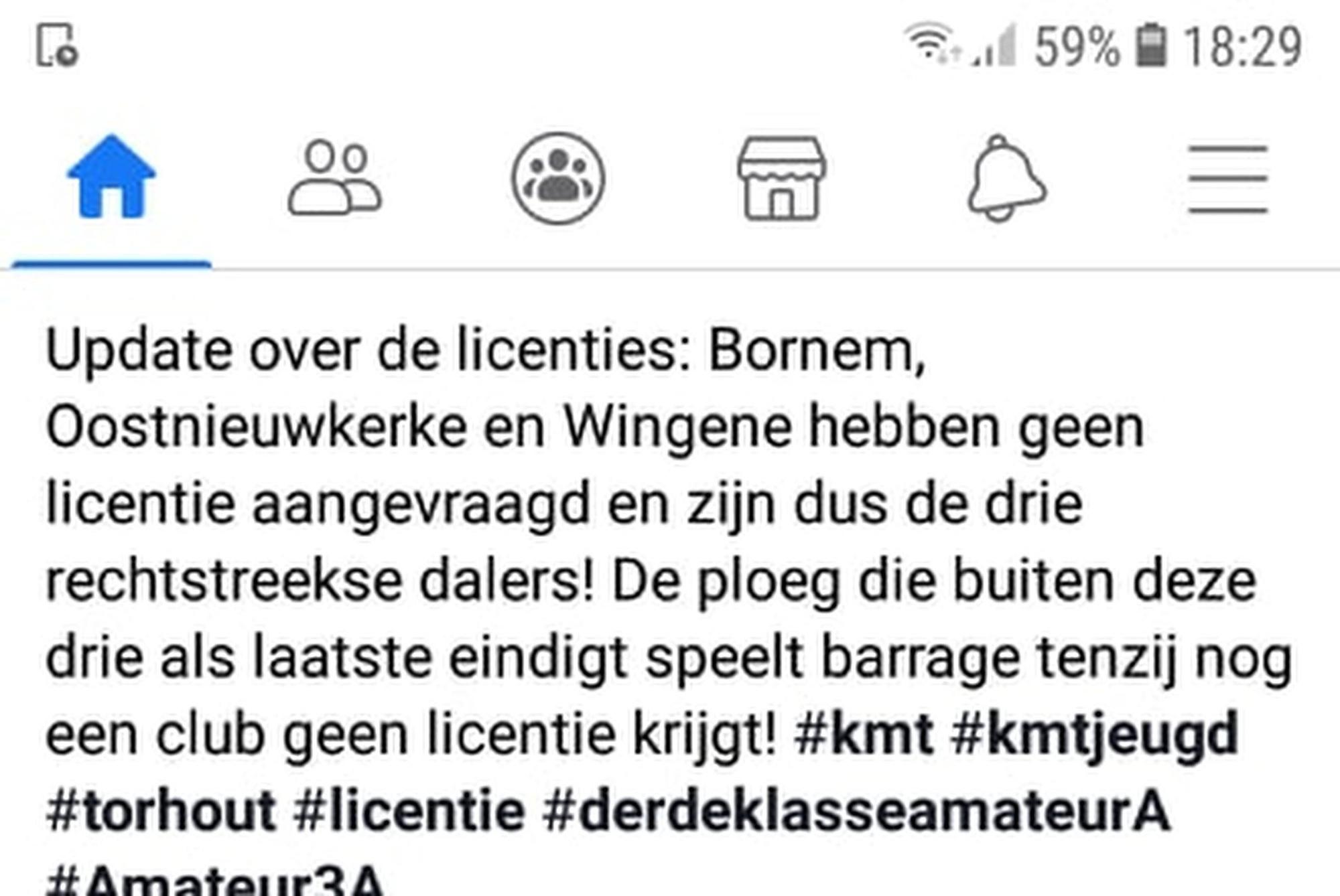Wingene en Oostnieuwkerke vragen licentie niet aan: maar wat betekent dit voor dalers in provinciale reeksen?