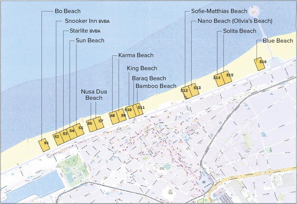 Het definitieve plan voor de strandbars.